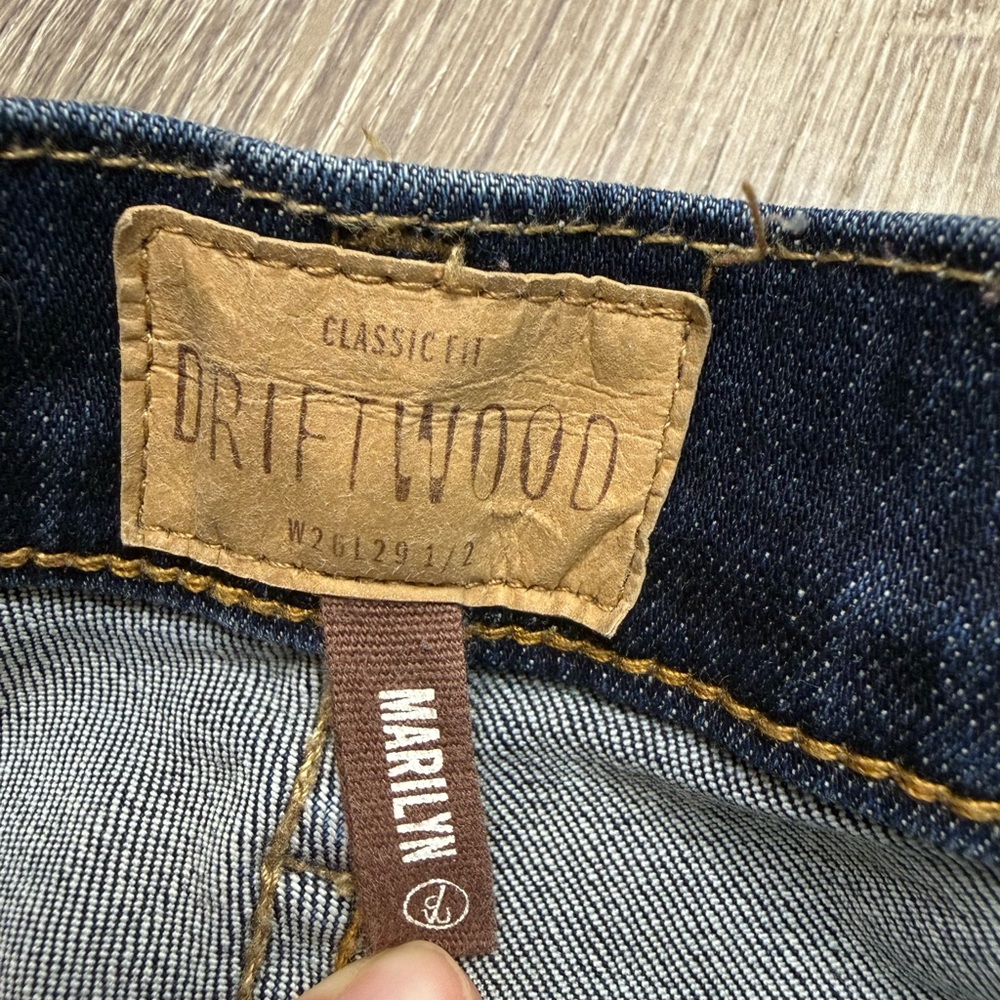 Driftwood Marilyn Womens Sz 26 Aztec Embroidery Indigo Classic Cut Skinny Jeans - Picture 4 of 10